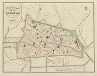 214031 Plattegrond van de stad Utrecht met directe omgeving; met weergave van het stratenplan met nummers (ged.), ...